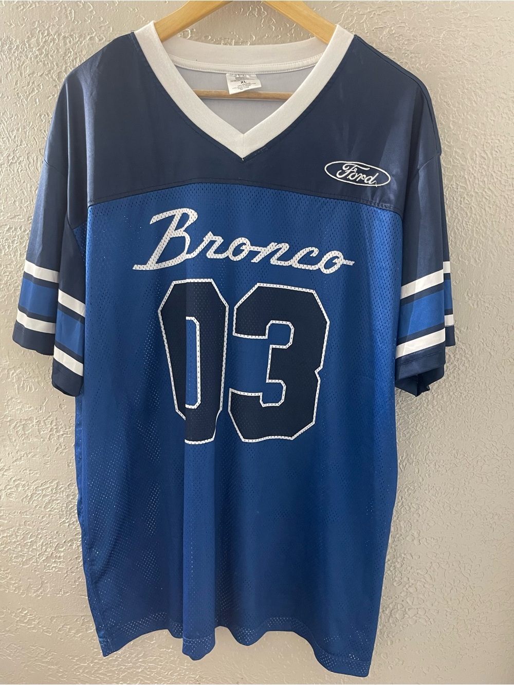 Ford Blue & White Bronco 03 Mesh Team Jersey XL